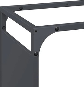 vidaXL Ράφι Καυσόξυλων Ανθρακί 44x28x65 εκ. Χάλυβας ψυχρής έλασης