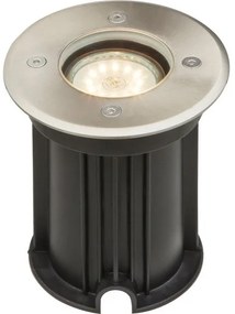 Χωνευτό Σποτ Δαπέδου 1xGU10 Ασημί IP65 Στρογγυλό Style ΙΙ 31100 Globo Lighting-31100-Ασημί 31100