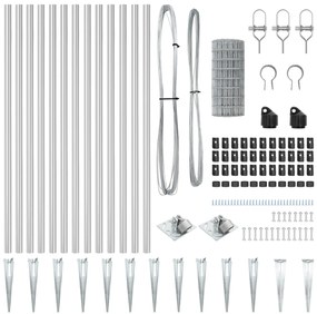 vidaXL Euro Fence με 7 αγκιστρώσεις 0.6x10 μ Γαλβανισμένος Χάλυβας