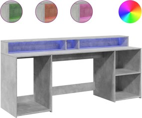 vidaXL Desk Γκρι Σκυροδέματος 200 x 55 x 91 cm Engineered Wood