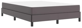 vidaXL Κρεβάτι Άλλο Γκρι 140 x 190 cm Τεχνητό δέρμα