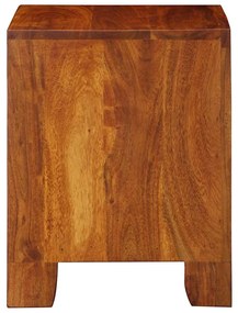 Κομοδίνο 40x35x45 cm από μασίφ ξύλο ακακίας - Καφέ