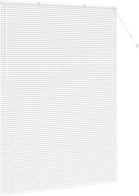 vidaXL Βενετσιάνικες Ρόδες Λευκό 220 x 155 εκ Αλουμίνιο