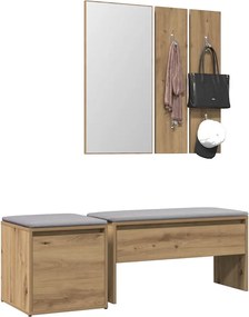 vidaXL σετ επίπλων διαδρόμου Artisan Oak Engineered Wood