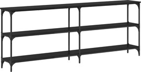 vidaXL Τραπέζι κονσόλας Μαύρη δρυς 200 x 29 x 75 cm