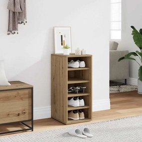 vidaXL Παπουτσοθήκη Τεχνίτης Δρυς 32x35x70 εκ. από Επεξεργασμένο Ξύλο