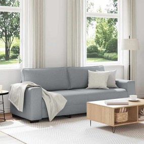 vidaXL Τριθέσιος Καναπές Ανοιχτό Γκρι 220x77x82 εκ. Ύφασμα