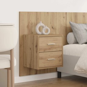 VidaXL Κεφαλή κρεβατιού με κομοδίνο 3 τμχ. Artisan Oak