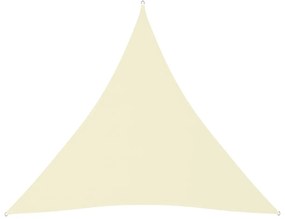 Πανί Σκίασης Τρίγωνο Κρεμ 6 x 6 x 6 μ. από Ύφασμα Oxford