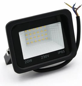 Adeleq Προβολέας LED-SMD 20W 230V 4000K IP65 Μαύρος 3-382011