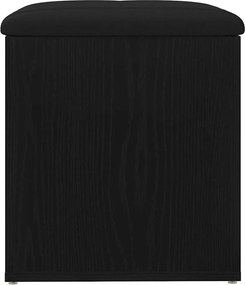 vidaXL Παγκάκι με αποθήκευση Μαύρη Οξυά 42 x 42 x 45 cm