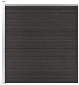 vidaXL Πάνελ Περίφραξης Μαύρο 175 x 186 εκ. από WPC