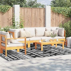 vidaXL Χαλί εξωτερικού χώρου μαύρο σχέδιο 300 x 400 cm PP