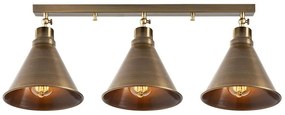 Φωτιστικό Οροφής - Πλαφονιέρα Berceste 525NOR1309 72x20x26cm 3xE27 40W Gold Opviq