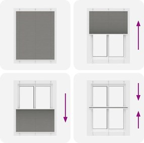 vidaXL Πλισέ περσίδα Ανθρακί 110x100 cm Πλάτος υφάσματος 109,4 cm
