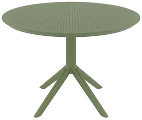 SKY OLIVE GREEN Φ105X74εκ. ΤΡΑΠΕΖΙ ΠΟΛ/ΝΙΟΥ