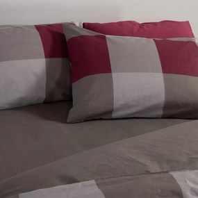 Σεντόνια Υπέρδιπλα (Σετ) Nef-Nef Homeware Casual Check Bordo