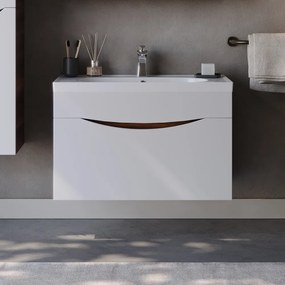 Πάγκος SMILE Λευκό / Barok MDF 18mm Λάκα 85 3SSMI085WBM 85x45.5x54.5cm S3BSMIL085WBM