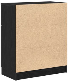 vidaXL Μαύρο Οξιά Κονσόλα 60x30x70 εκ Επεξεργασμένο Ξύλο