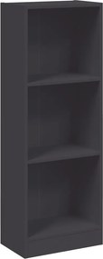 vidaXL Βιβλιοθήκη με 3 Ράφια Λευκή 40x24x109 εκ. Επεξεργασμένο Ξύλο