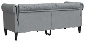 vidaXL Καναπές Chesterfield Ανοιχτό γκρι 182.5 x 74.5 x 74.5 εκατοστά