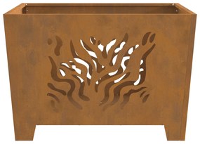 vidaXL Σχάρα Φωτιάς Τετράγωνη 60x60x40 εκ Κατασκευασμένη από Αweathering Χάλυβα