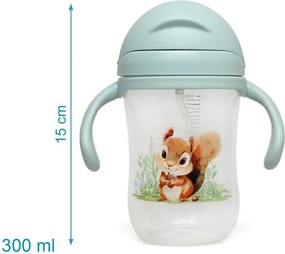 Παγούρι 300ml Με Καλαμάκι Kiokids Σκιουράκι 6335