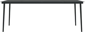 vidaXL Σετ Τραπεζαρίας Κήπου 9 Τεμαχίων Μαύρο