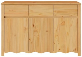 vidaXL Πλαϊνόγραφείο Drammen Δρυς 114 x 43 x 75.5 εκ Μασίφ ξύλο πεύκου