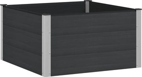 vidaXL Υπερυψωμένη Ζαρντινιέρα Μαύρο 100 x 100 x 54 cm