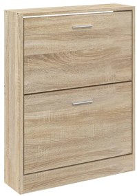 vidaXL Παπουτσοθήκη Χρώμα Δρυός 59x17x81 εκ. από Επεξεργασμένο Ξύλο