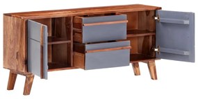 vidaXL Μπουφές Γκρι 120 x 30 x 55 εκ. από Μασίφ Ξύλο