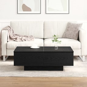 vidaXL Τραπεζάκι σαλονιού Μαύρος Δρυς 90x60x31 εκ. Επεξεργασμένο ξύλο