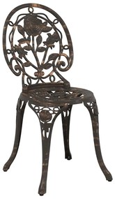 vidaXL Σετ Μπιστρό Κήπου 3 pcs Μπρονζέ Αλουμίνιο