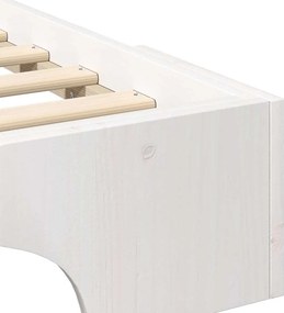 vidaXL Σκελετός Κρεβατιού Λευκό 200 x 210 cm Στερεά ξυλεία πεύκου