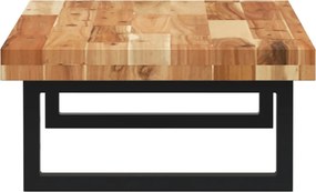 vidaXL Ράφι Νιπτήρα Τοίχου από Ατσάλι / Μασίφ Ξύλο Ακακίας