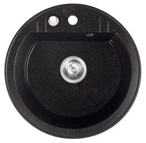 FERRO DRGM1/51HA Νεροχύτης Κουζίνας Γραφίτη Λαμπερό Ø51cm