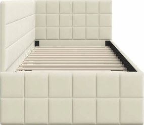 vidaXL Κρεβάτι Γωνίας Κρεμ 80 x 200 cm Βελούδο