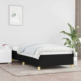 vidaXL Σκελετός Κρεβατιού Χωρίς Στρώμα Μαύρο 100x200 εκ. Υφασμάτινο
