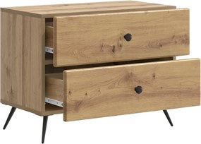 vidaXL Κομοδίνο Artisan Δρυς 62 x 34,5 x 47,5 εκ Επεξεργασμένο Ξύλο