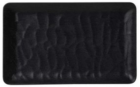 Πιατέλα Ορθογώνια Wavy Matte Mlb391K48-6 26X15cm Black Espiel Μελαμίνη