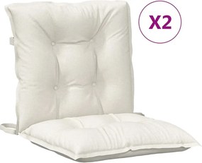 vidaXL Μαξιλάρια Καρέκλας 6 τεμ. Κρεμ 100x50x7εκ. Ύφασμα