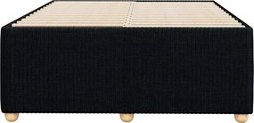 vidaXL Πλαίσιο Κρεβατιού χωρίς στρώμα Μαύρο 120x190 εκ. Υφασμάτινο