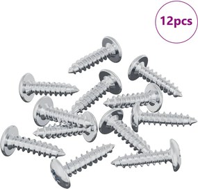 vidaXL Βίδα 12 pcs Ασημί M4 x 16 χιλ Ατσάλι