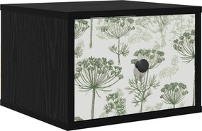 vidaXL Τοίχου κομοδίνο GOTHA Μαύρη Δρυς 36 x 33 x 25 εκ.
