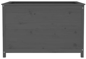 Ζαρντινιέρα Υπερυψωμένη 119,5x82,5x78 εκ. από Μασίφ Ξύλο Πεύκου - Γκρι