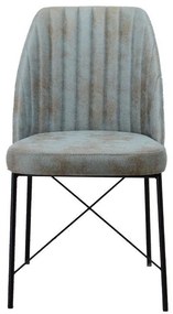 Καρέκλα Τραπεζαρίας Colette Fylliana Γαλάζιο - Καφέ 48x47x83εκ. 2αδα 48x47x83 εκ.