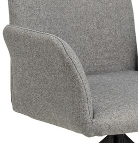 Καρέκλα Oakland 353, Μαύρο, Γκρι, 88x59x59cm, 11 kg, Ταπισερί, Μεταλλικά, Μπράτσα | Epipla1.gr