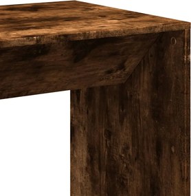 vidaXL Τραπέζι Μπαρ Καπνιστή Δρυς 51x50x103,5 εκ. Επεξ. Ξύλο