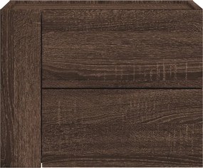 vidaXL Κομοδίνο Επιτοίχιο Καφέ Δρυς 45x30x35 εκ.